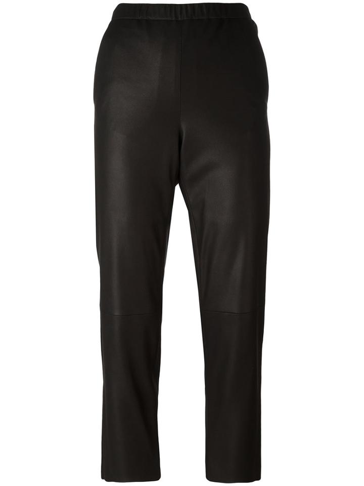 Drome Cropped Pants, Women's, Size: Small, Black, Leather/cupro