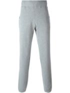 Maison Margiela Eyelet Detail Track Pants, Men's, Size: 52, Grey, Cotton/calf Leather