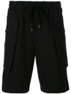 Odeur - Pocket Detail Shorts - Unisex - Cotton - S, Black, Cotton