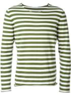 Société Anonyme Striped Sweater, Adult Unisex, Size: Large, White, Cotton