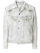 Julius Distressed Denim Jacket - White