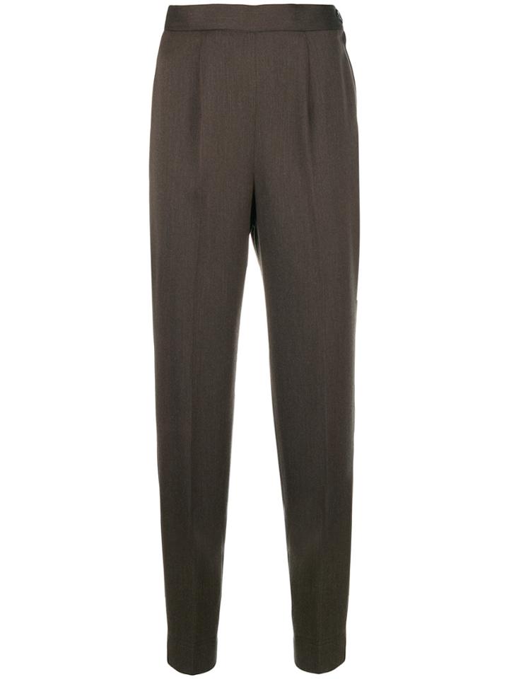 Moschino Vintage Tailored Cropped Trousers - Brown