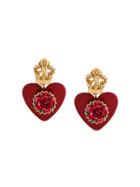 Dolce & Gabbana Heart Resin Earrings - Red