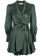 Zimmermann Wrap Front Dress - Green