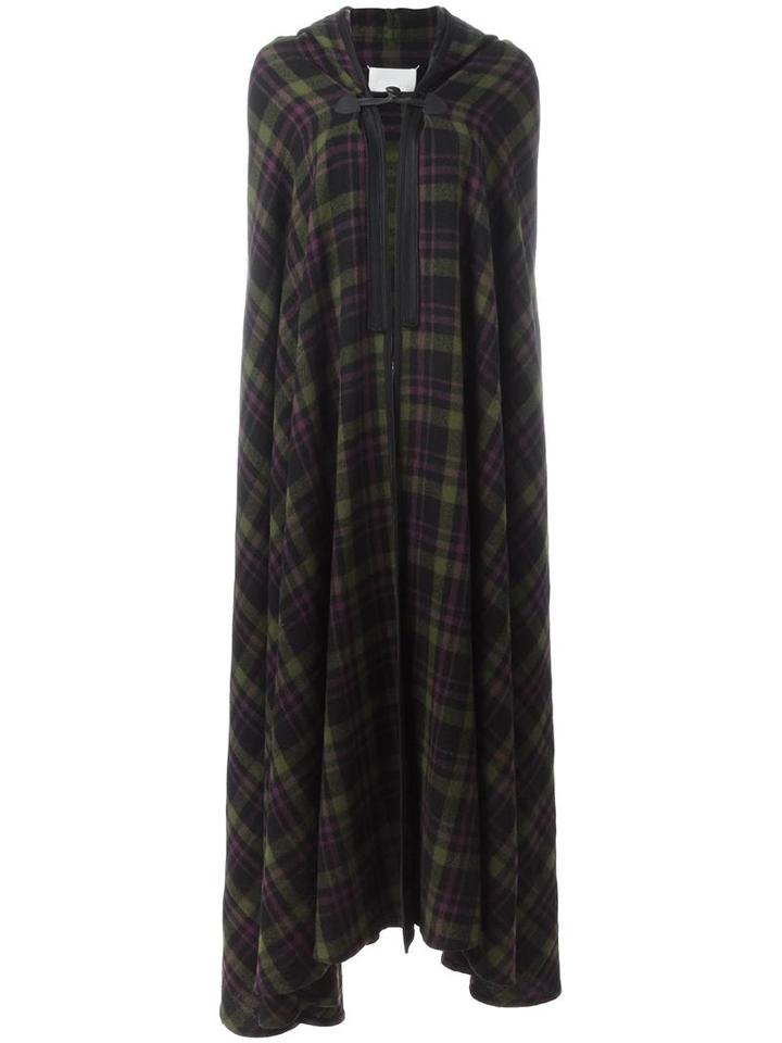 Maison Margiela Checked Long Tartan Cape, Women's, Size: Medium, Wool