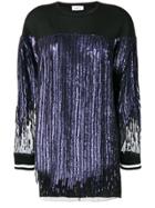 Aviù Sequined Fringe Dress - Black