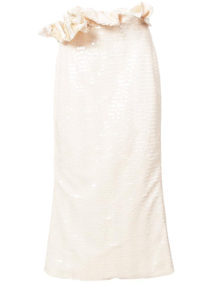 Belted Midi Skirt - Women - Polyester - 2, Nude/neutrals, Polyester, Johanna Ortiz