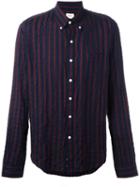 Bellerose Striped Button Down Shirt, Men's, Size: Small, Blue, Cotton/polyurethane/tencel