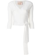 Erika Cavallini Wrap V-neck Top - White