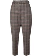 Brunello Cucinelli Tapered Check Trousers - Grey