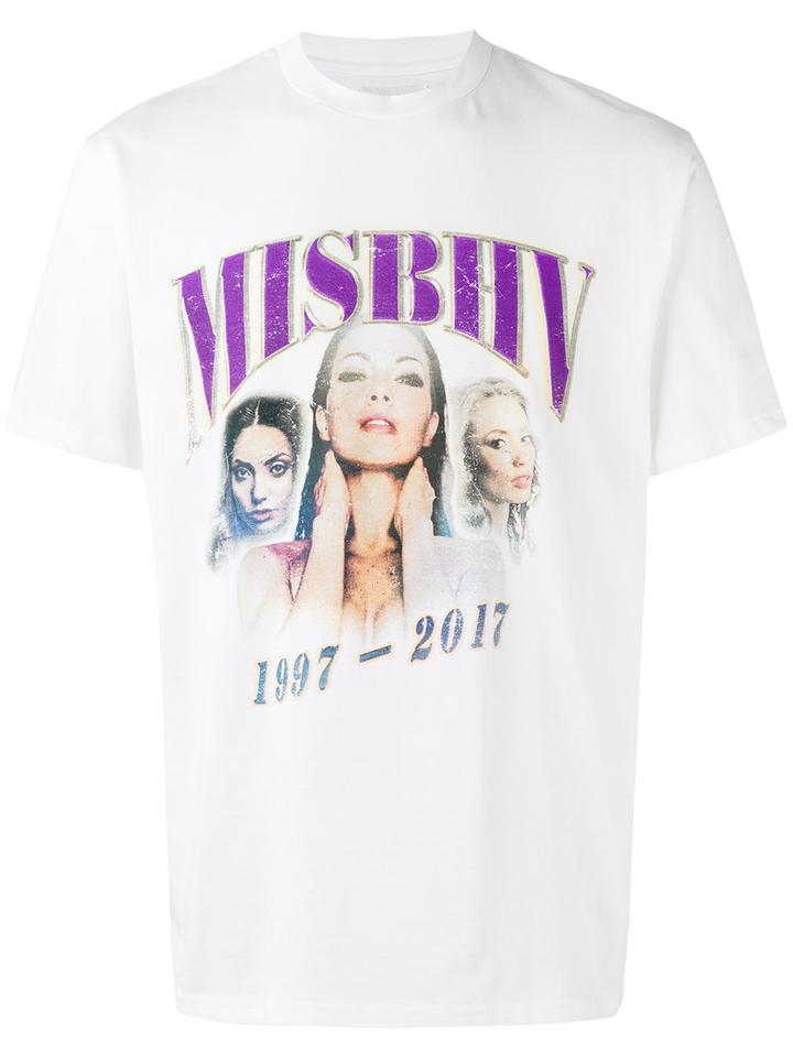 Misbhv Logo Print T-shirt, Men's, Size: Medium, White, Cotton