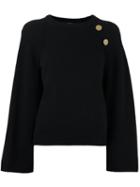 Vanessa Bruno Button Detail Jumper, Women's, Size: Small, Black, Cashmere/wool