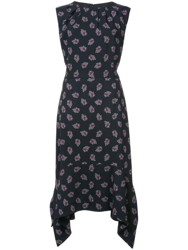 Altuzarra Floral Print Dress - Black