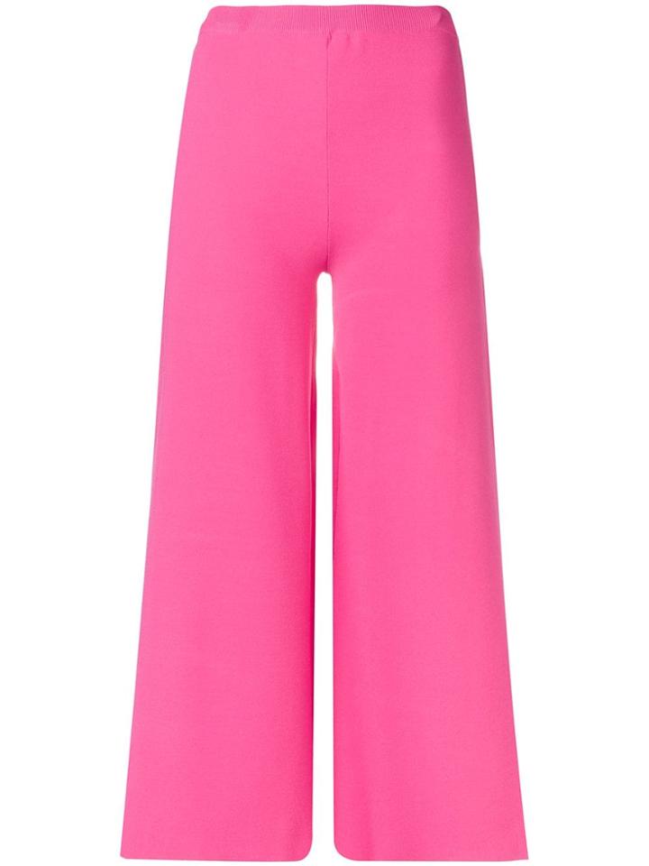 Moschino Cropped Flare Trousers - Pink