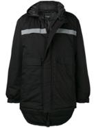 Not Guilty Homme Branded Long Parka - Black