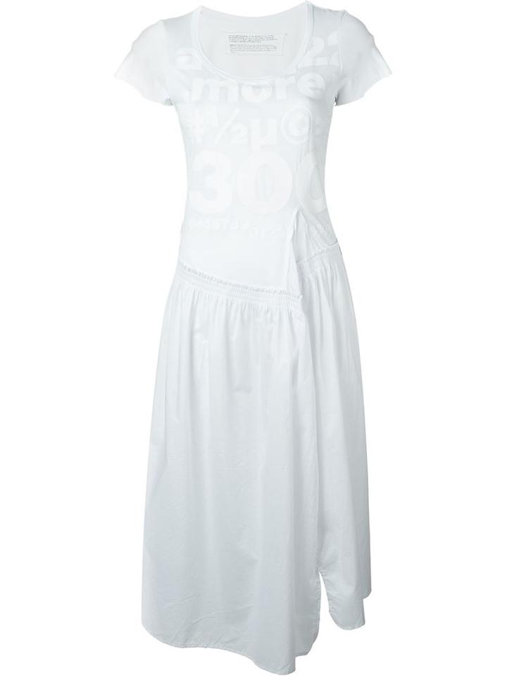 Rundholz Asymmetric Waist Printed T-shirt Dress