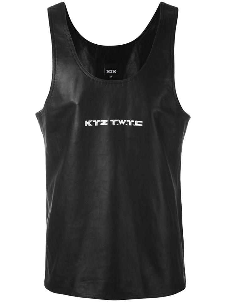 Ktz Slogan Printed Tank Top - Black