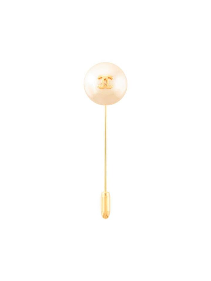 Chanel Pre-owned Cc Brooch Pin - Gold