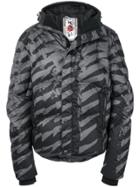 Kru Padded Patterned Coat - Black