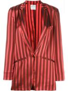 Forte Forte Striped Blazer, Women's, Size: Ii, Red, Viscose/polyester/cotton