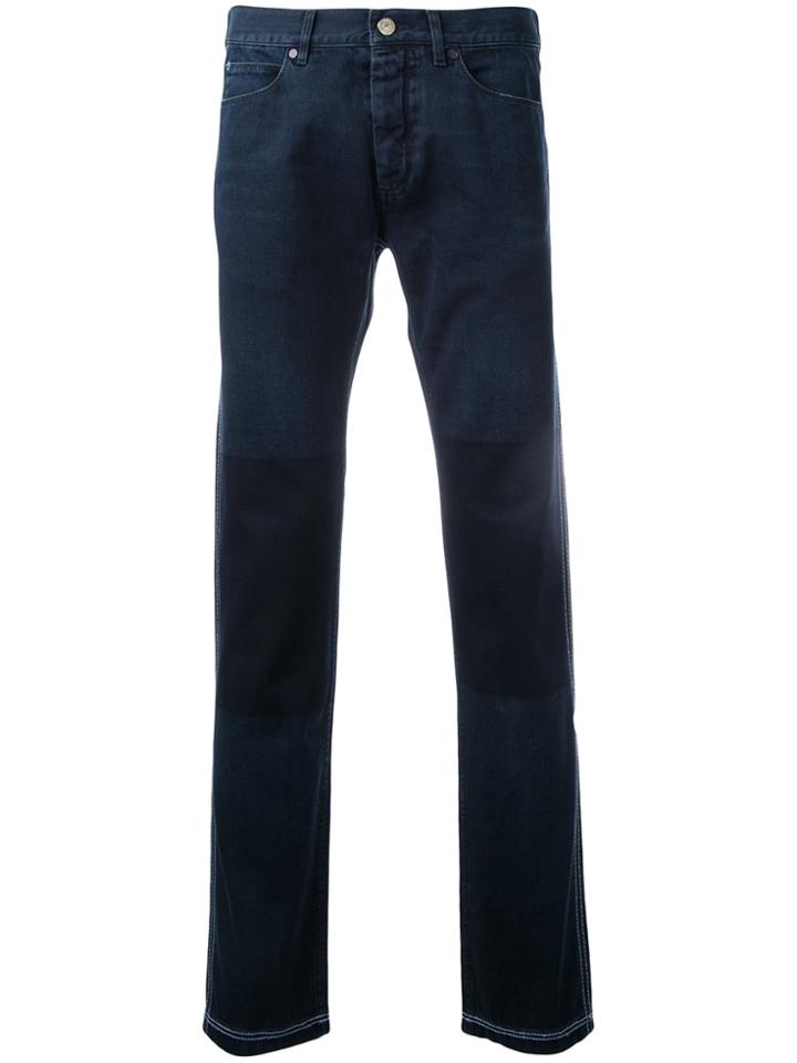 Lanvin Contrast Knee Jeans - Blue