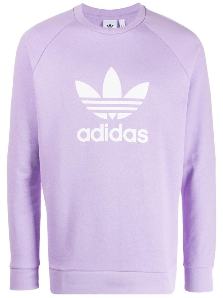 Adidas Logo Printed Sweater - Purple