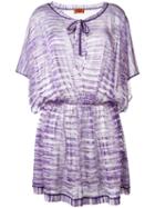 Missoni Pleated Trim Beach Dress, Women's, Size: 42, Pink/purple, Rayon