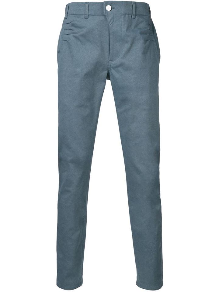 Julien David Gathered Waist Trousers, Men's, Size: Xxl, Blue, Cotton/polyurethane