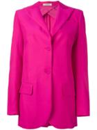 Nina Ricci Double Button Blazer, Women's, Size: 38, Pink/purple, Silk/wool
