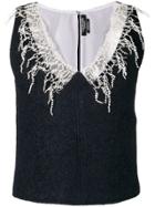 Calvin Klein 205w39nyc Embroidered Detail Top - Blue