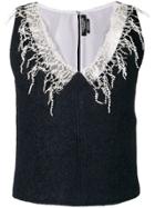 Calvin Klein 205w39nyc Embroidered Detail Top - Blue