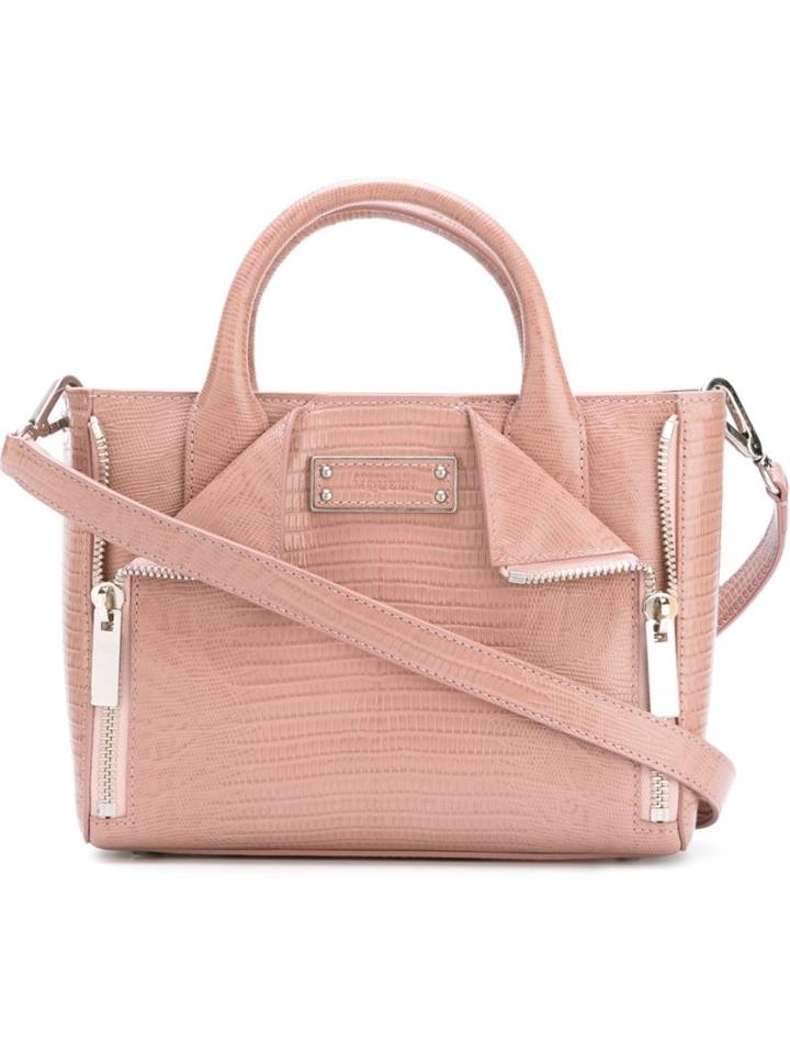 Alexander Mcqueen De Manta Tote, Women's, Pink/purple, Leather