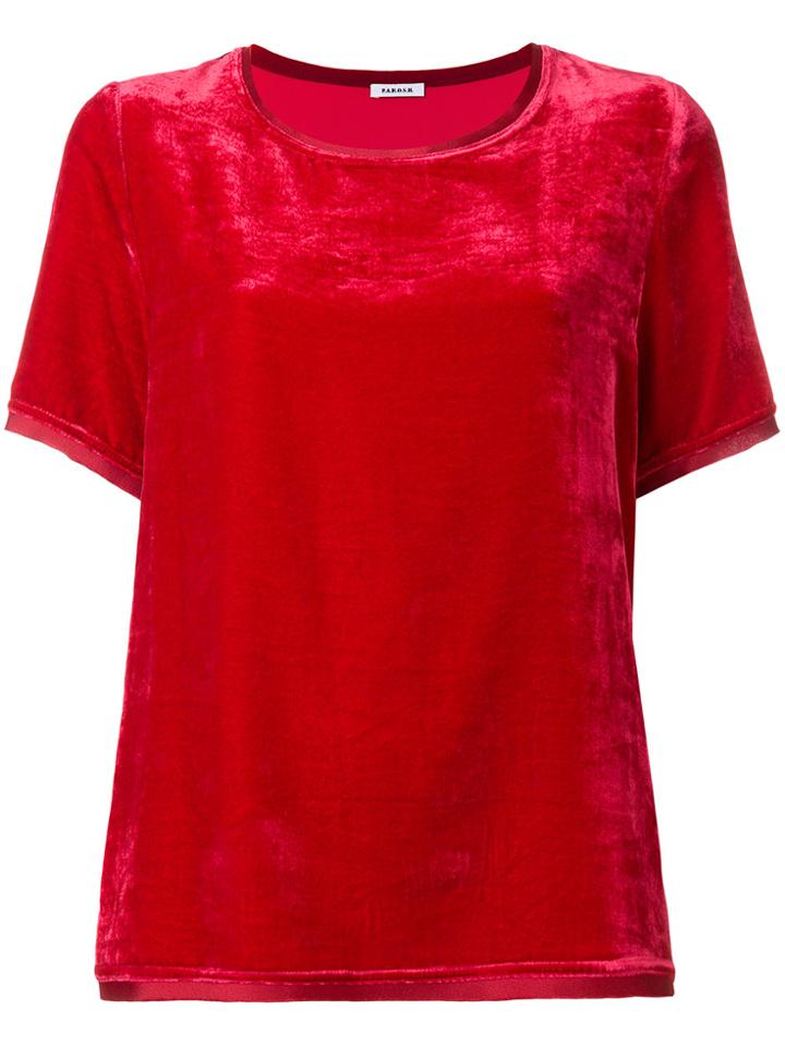 P.a.r.o.s.h. Velvet T-shirt - Red