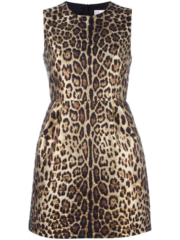 Red Valentino Leopard Print Dress - Brown