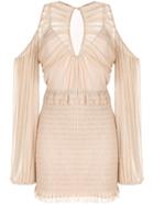 Alice Mccall Spell Cold-shoulder Mini Dress - Pink