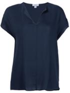 Vince V-neck T-shirt, Women's, Size: Large, Blue, Silk