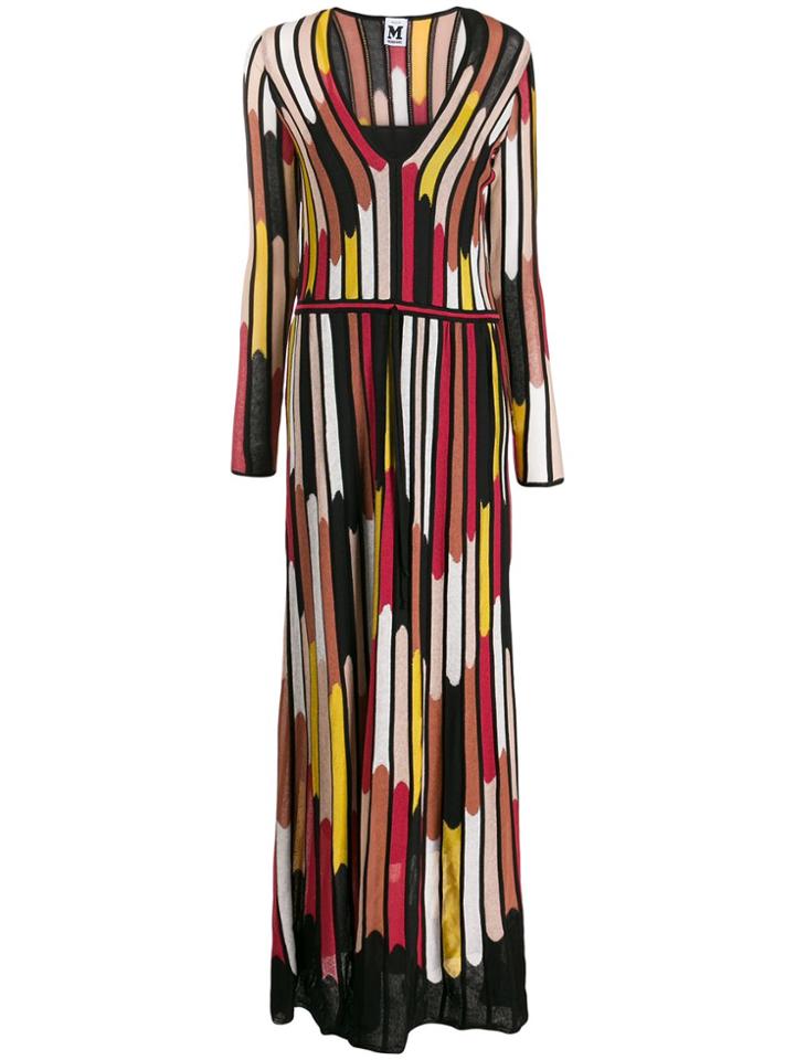 M Missoni Stripe Print Dress - Black
