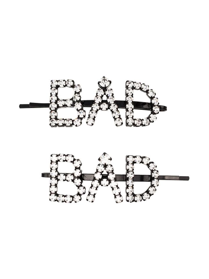 Ashley Williams Crystal Bad Hair Slides - Metallic