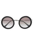 Miu Miu Eyewear Délice Round Frame Sunglasses - Black