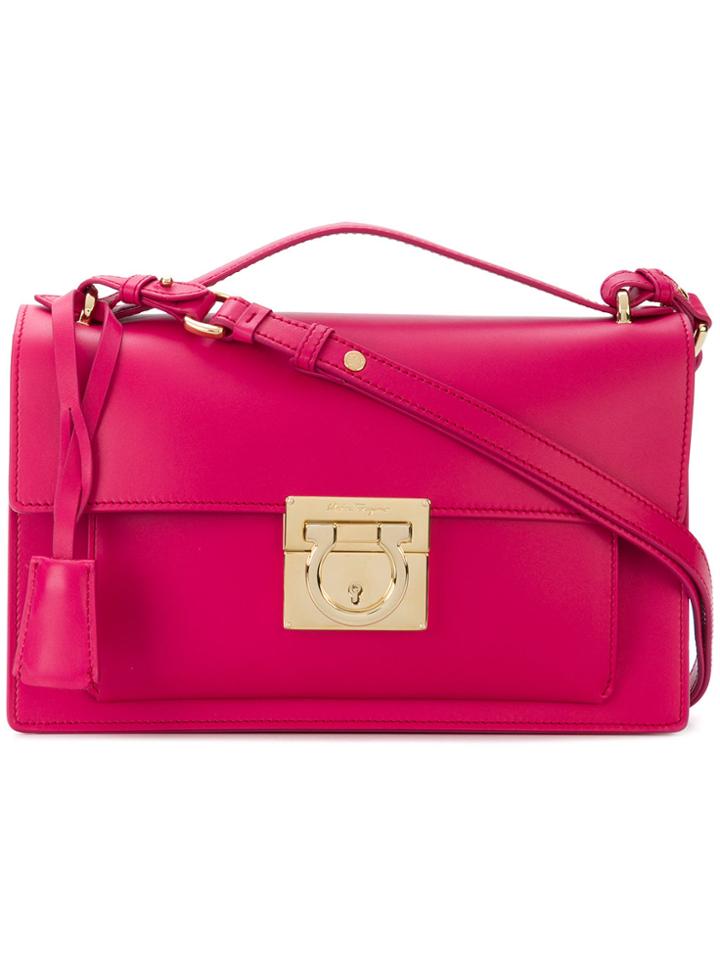 Salvatore Ferragamo Gancio Lock Bag - Pink & Purple