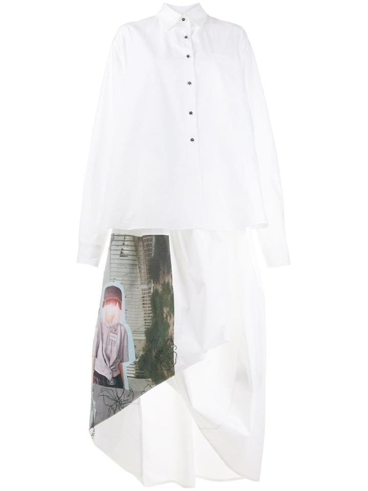 Barbara Bologna Deconstructed Shirt Dress - White