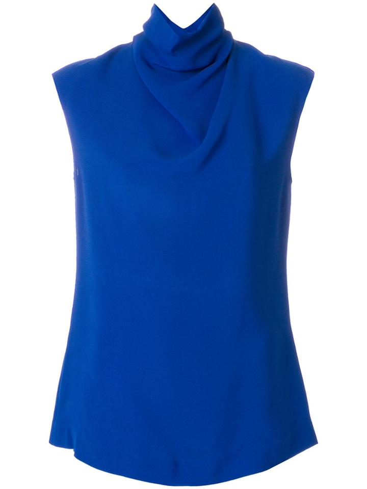 Joseph High Neck Tank Top - Blue