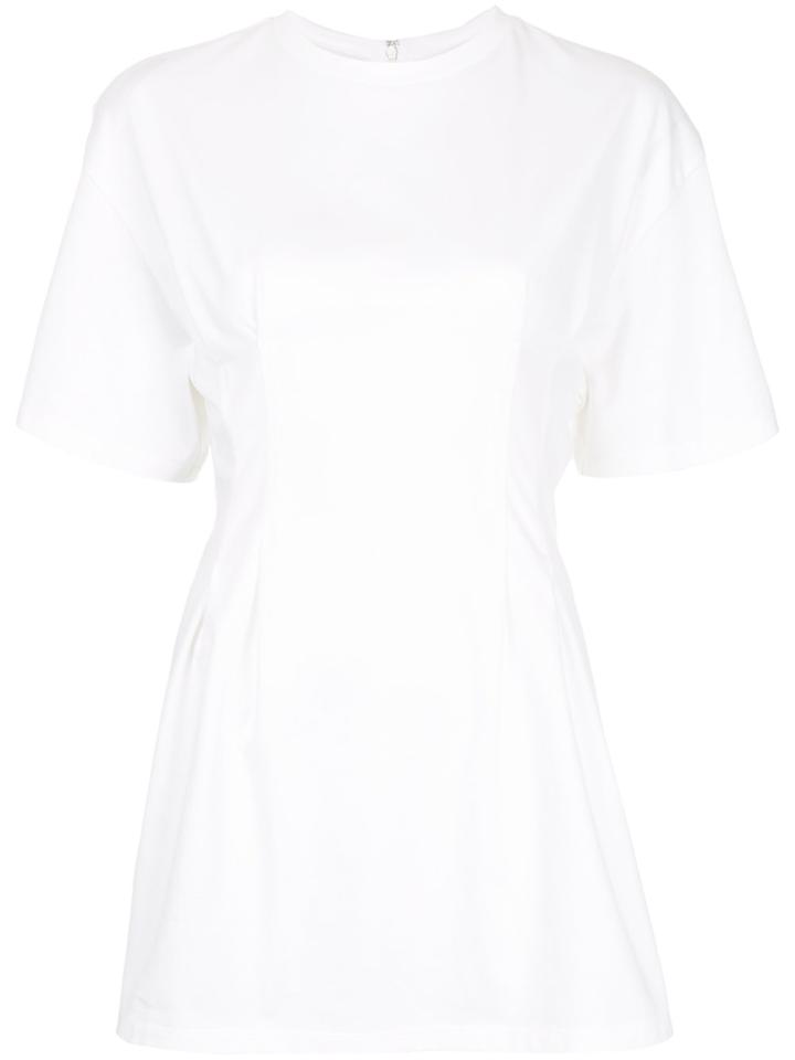 Le Ciel Bleu Fitted Chest Oversized T-shirt - White