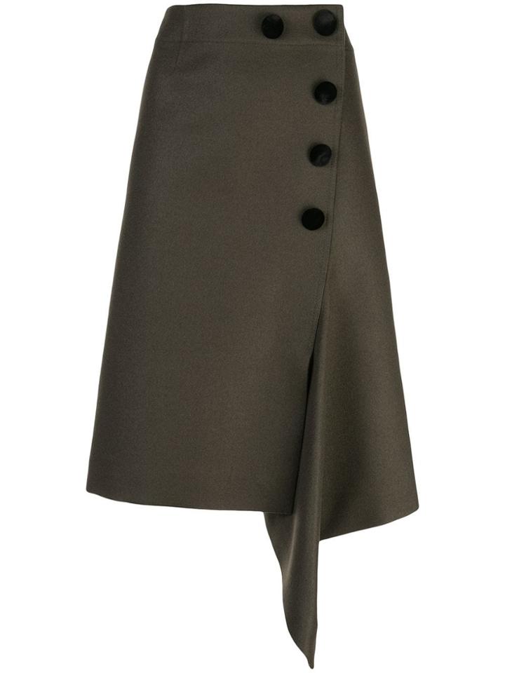 Sacai A-line Midi Skirt - Green