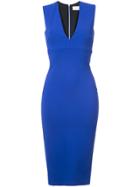 Victoria Beckham Fitted Midi Dress - Blue