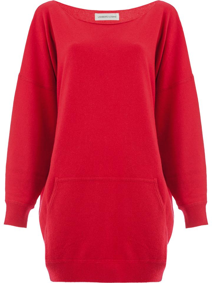 Lamberto Losani Longline Jumper - Red