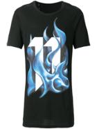 11 By Boris Bidjan Saberi Short Sleeved Flame T-shirt - Black