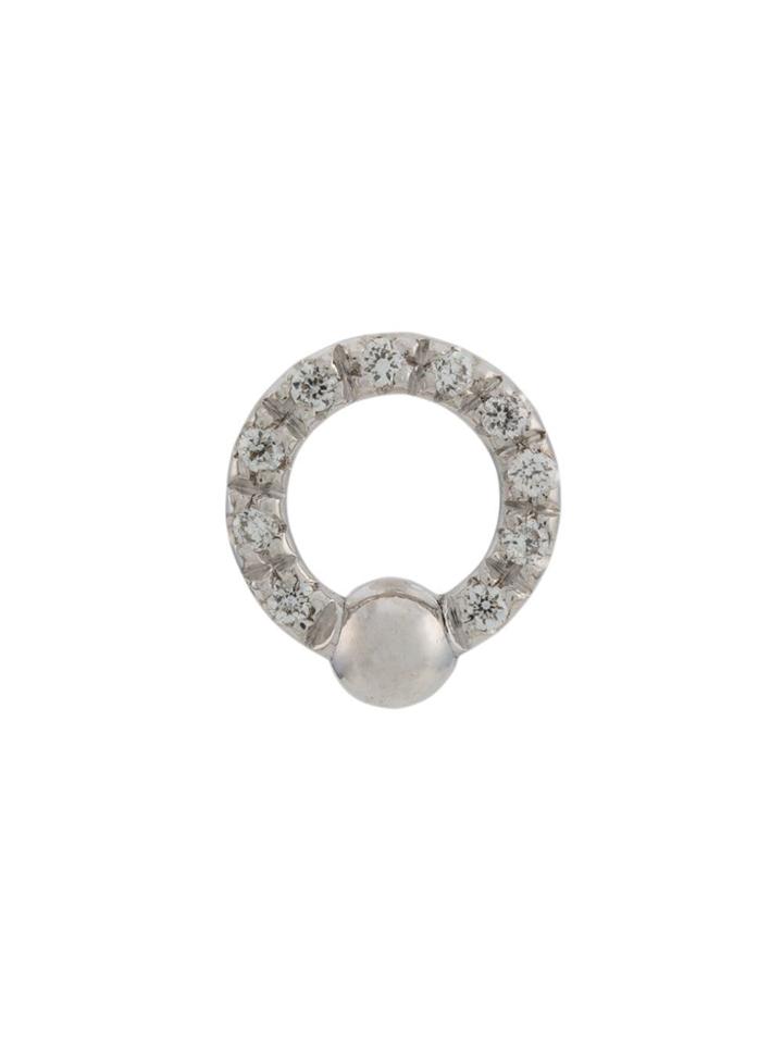Delfina Delettrez 18kt White Gold Two In One Diamond Earring - Silver
