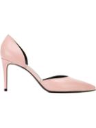 Saint Laurent Paris D Orsay Pumps, Women's, Size: 39, Pink/purple, Leather