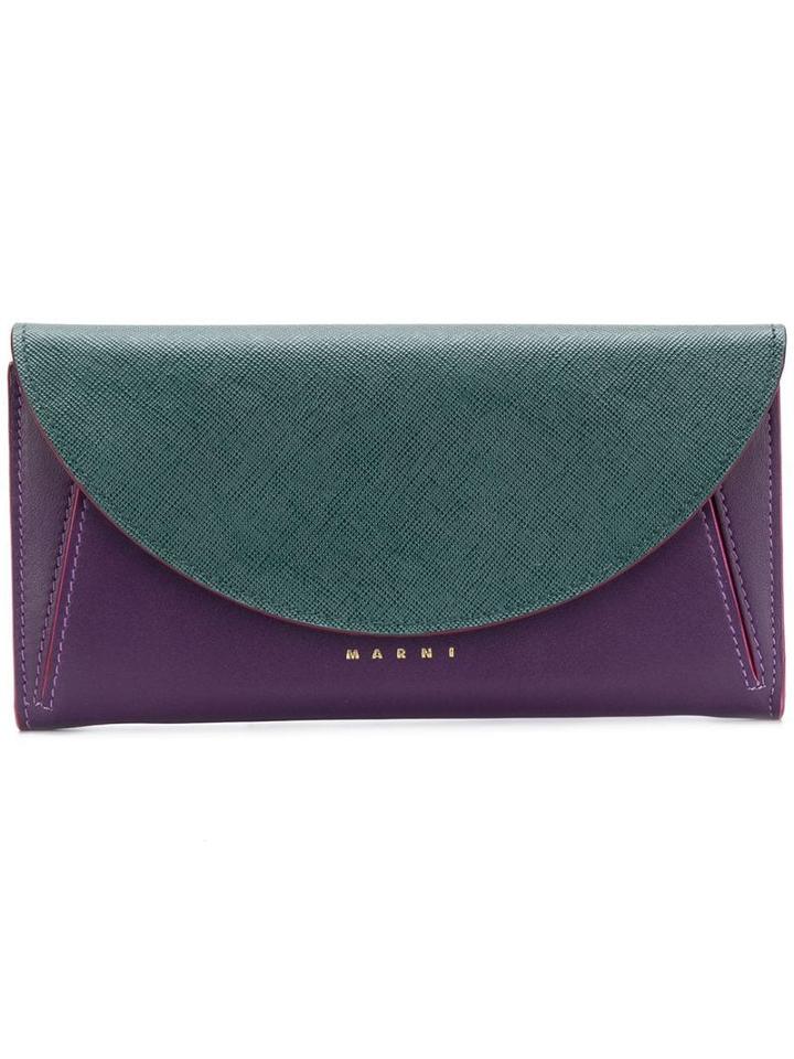 Marni Foldover Top Wallet - Purple